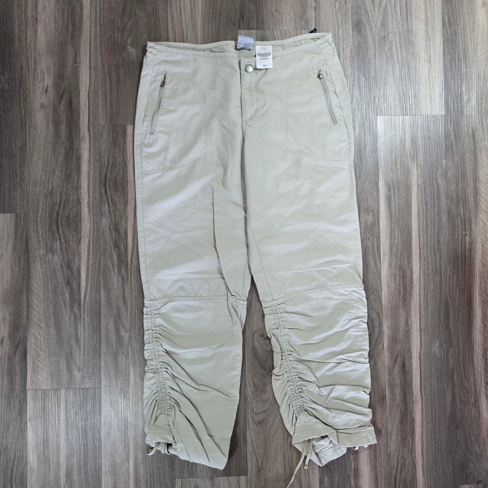 Columbia Titanium Womens Tan Ruched Hiking Pants Size 6 Regular Beige Outdoor